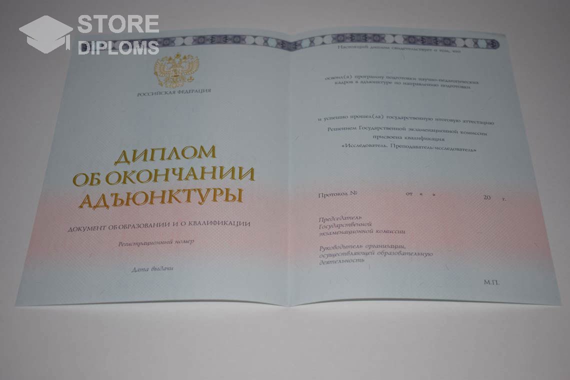 Диплом Адъюнктуры период выдачи 2014-2024  Санкт-Петербург